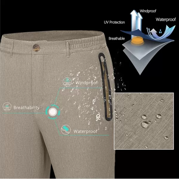 Little Donkey Andy Men's Hiking Snow Pants, Fleece Lined Ski Pants Softshell Pants Windproof&amp; Water Resistant