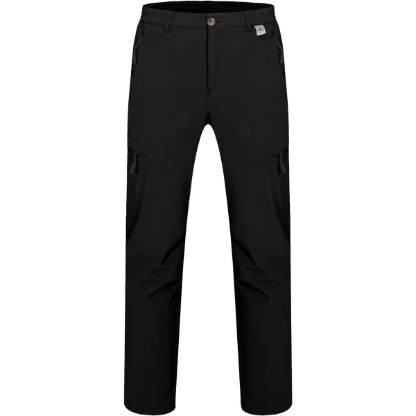 Little Donkey Andy Men's Hiking Snow Pants, Fleece Lined Ski Pants Softshell Pants Windproof&amp; Water Resistant