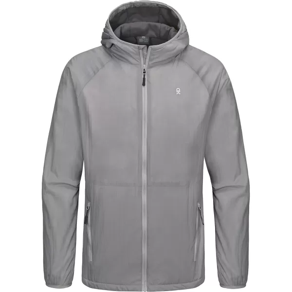 Little Donkey Andy Men's Insulated Jacket Lightweight Hooded Windproof Warm Winter Coat with Recycled Insulation
