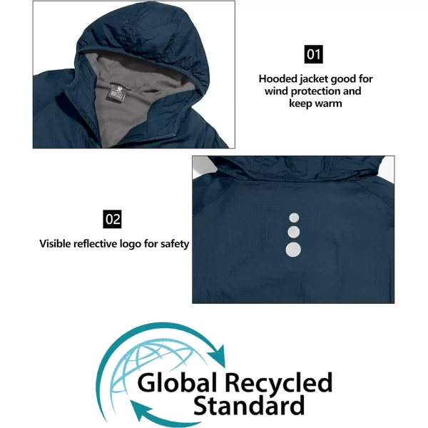Little Donkey Andy Men's Insulated Jacket Lightweight Hooded Windproof Warm Winter Coat with Recycled Insulation