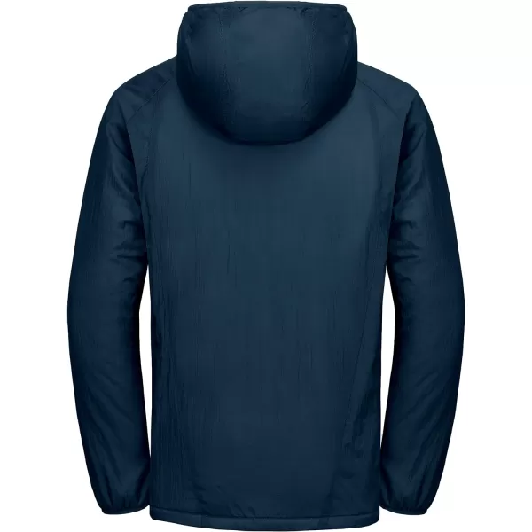 Little Donkey Andy Men's Insulated Jacket Lightweight Hooded Windproof Warm Winter Coat with Recycled Insulation