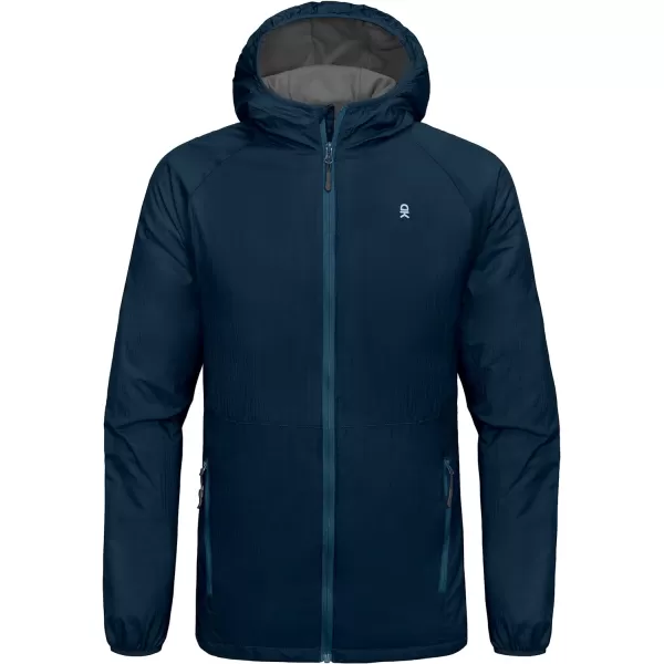 Little Donkey Andy Men's Insulated Jacket Lightweight Hooded Windproof Warm Winter Coat with Recycled Insulation