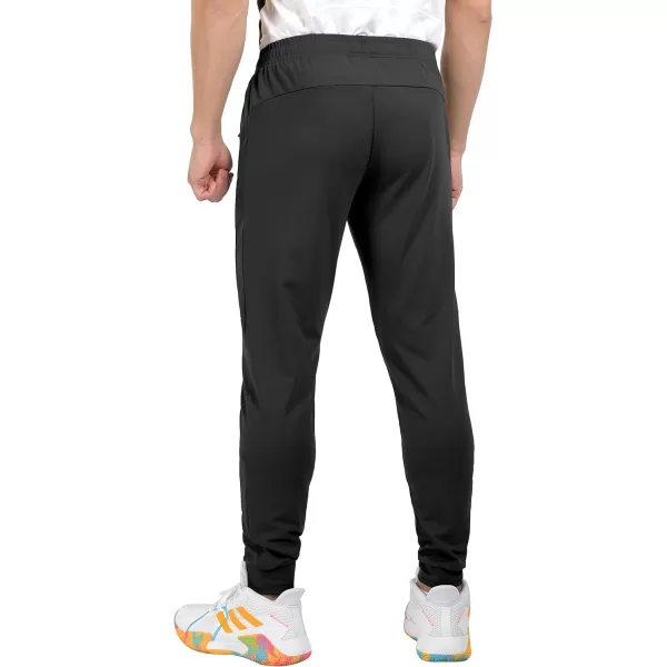 Little Donkey Andy Men's Jogger Pants Sweatpants with Zipper Pockets Tapered Athletic Pants for Men Running, Gym, Workout