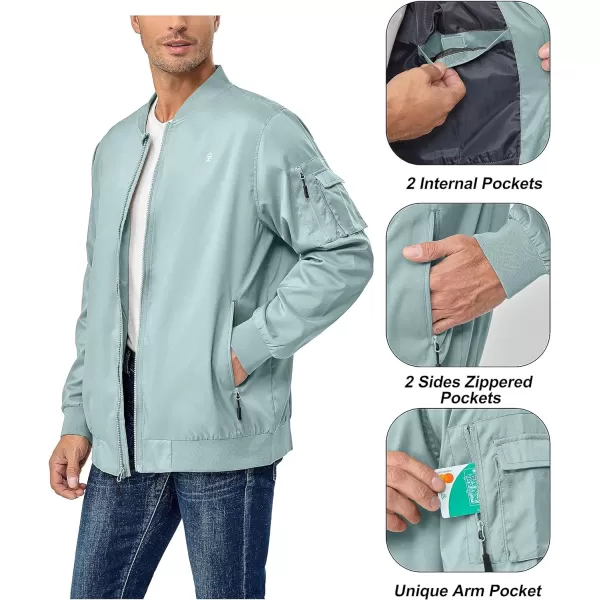 Little Donkey Andy Men's Lightweight Bomber Jacket Windproof Water Resistant Windbreaker for Golf Hiking