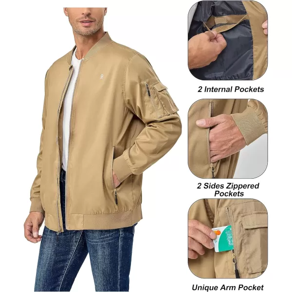 Little Donkey Andy Men's Lightweight Bomber Jacket Windproof Water Resistant Windbreaker for Golf Hiking
