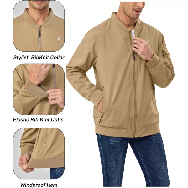 Little Donkey Andy Men's Lightweight Bomber Jacket Windproof Water Resistant Windbreaker for Golf Hiking