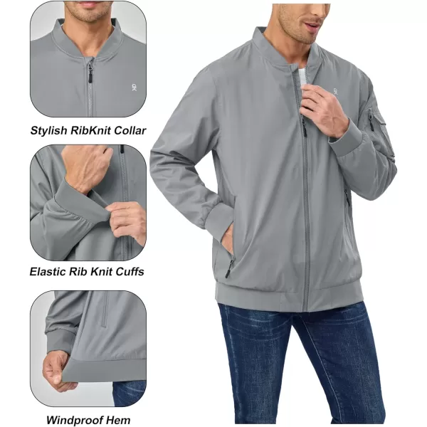 Little Donkey Andy Men's Lightweight Bomber Jacket Windproof Water Resistant Windbreaker for Golf Hiking