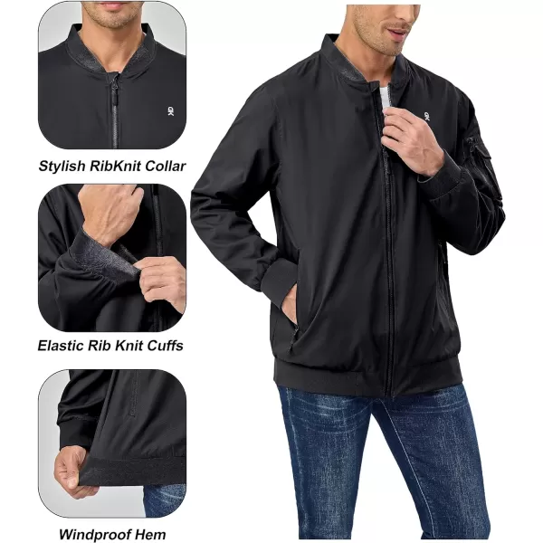 Little Donkey Andy Men's Lightweight Bomber Jacket Windproof Water Resistant Windbreaker for Golf Hiking