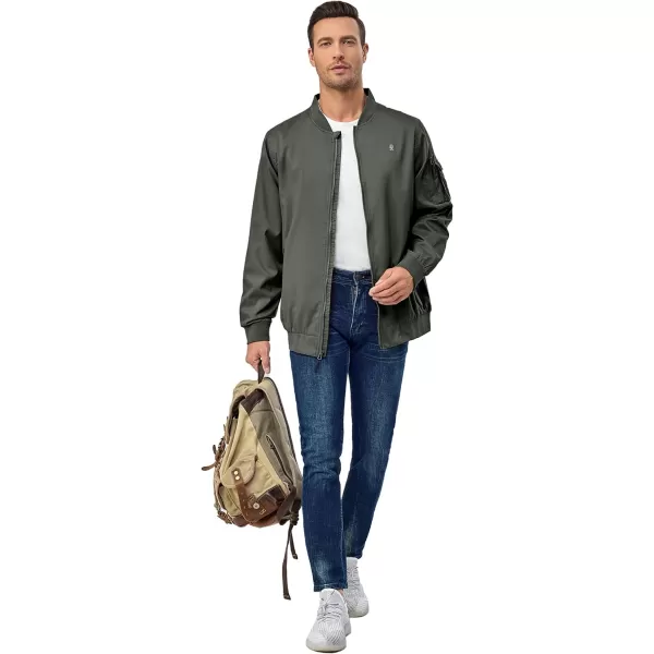 Little Donkey Andy Men's Lightweight Bomber Jacket Windproof Water Resistant Windbreaker for Golf Hiking