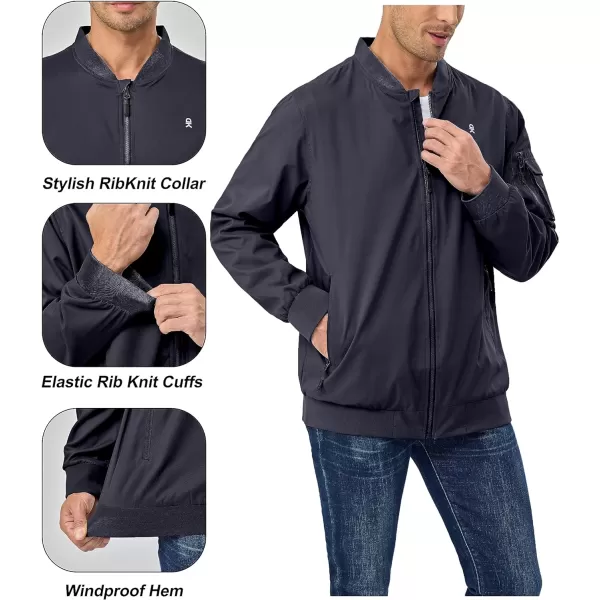 Little Donkey Andy Men's Lightweight Bomber Jacket Windproof Water Resistant Windbreaker for Golf Hiking