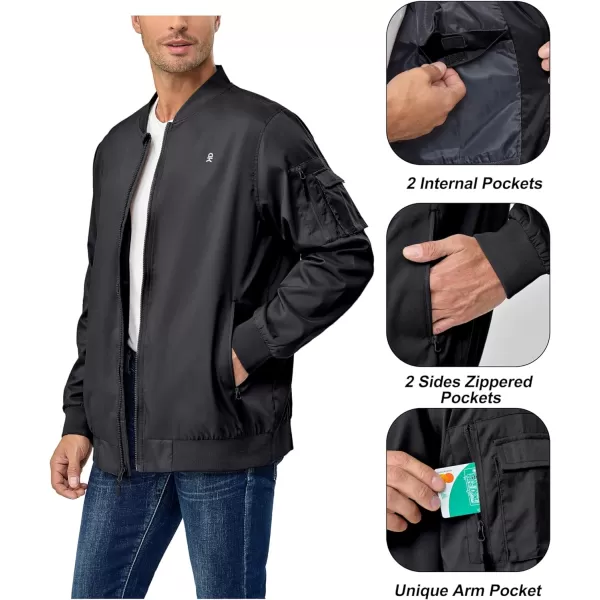 Little Donkey Andy Men's Lightweight Bomber Jacket Windproof Water Resistant Windbreaker for Golf Hiking
