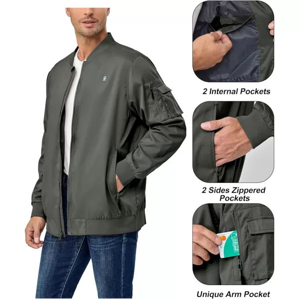 Little Donkey Andy Men's Lightweight Bomber Jacket Windproof Water Resistant Windbreaker for Golf Hiking