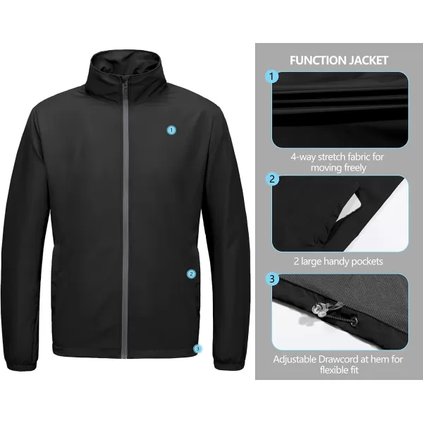 Little Donkey Andy Men’s Lightweight Breathable Windbreaker Golf Jacket UPF50+ Windproof Outdoor Running Coat