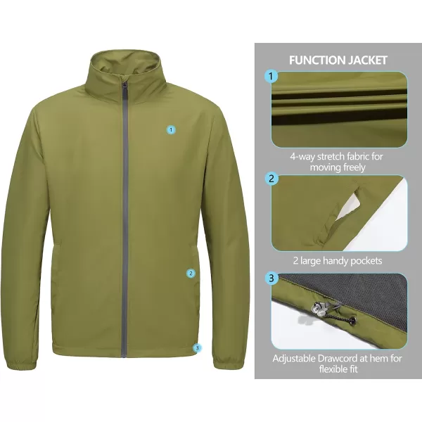 Little Donkey Andy Men’s Lightweight Breathable Windbreaker Golf Jacket UPF50+ Windproof Outdoor Running Coat