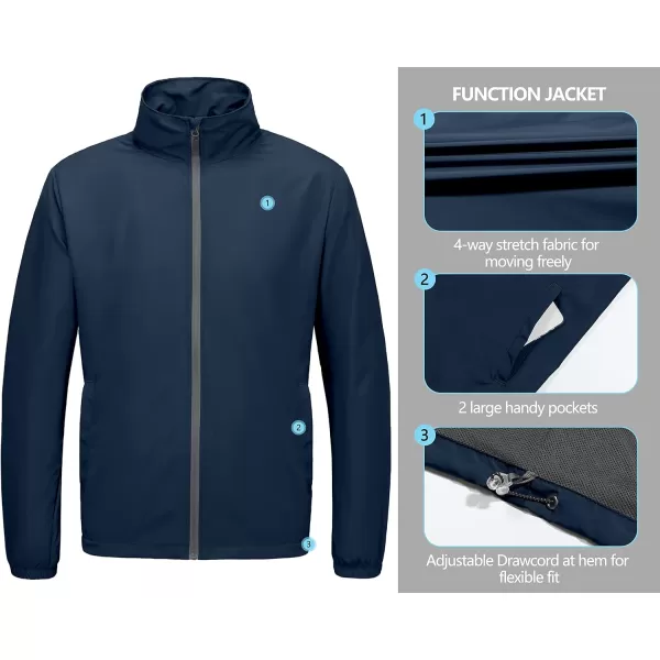 Little Donkey Andy Men’s Lightweight Breathable Windbreaker Golf Jacket UPF50+ Windproof Outdoor Running Coat