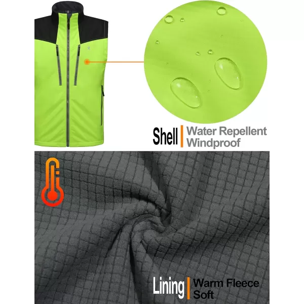Little Donkey Andy Men's Lightweight Fleece Lined Outdoor Vests Windproof Sleeveless Jackets for Hiking Travel Golf