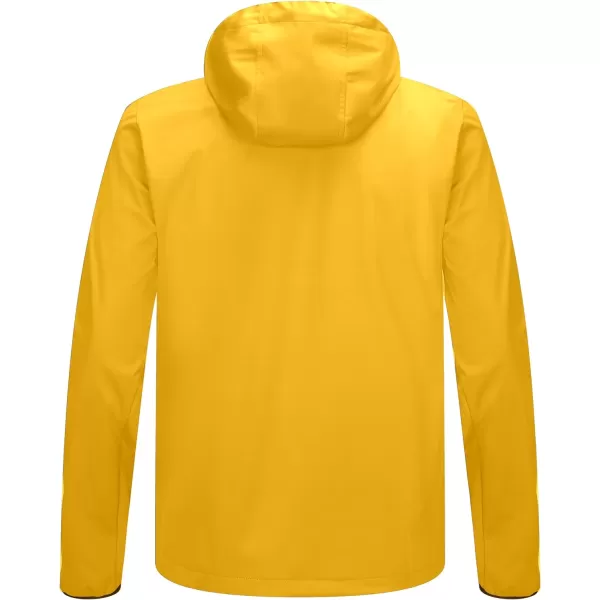 Little Donkey Andy Men's Lightweight Hooded Softshell Jacket for Running Travel Hiking, Windproof, Water Repellent