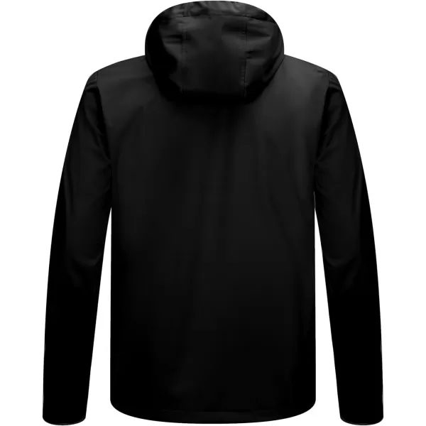 Little Donkey Andy Men's Lightweight Hooded Softshell Jacket for Running Travel Hiking, Windproof, Water Repellent