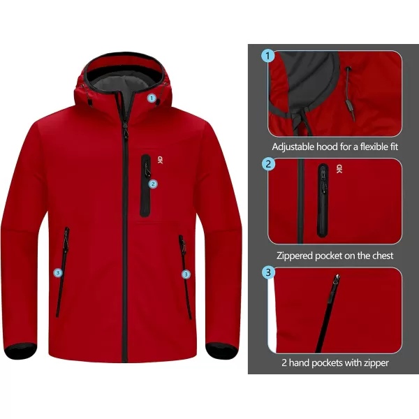 Little Donkey Andy Men's Lightweight Hooded Softshell Jacket for Running Travel Hiking, Windproof, Water Repellent