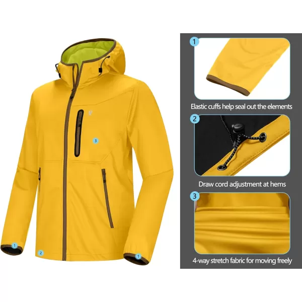 Little Donkey Andy Men's Lightweight Hooded Softshell Jacket for Running Travel Hiking, Windproof, Water Repellent