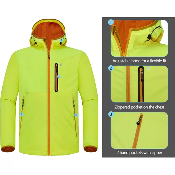 Little Donkey Andy Men's Lightweight Hooded Softshell Jacket for Running Travel Hiking, Windproof, Water Repellent