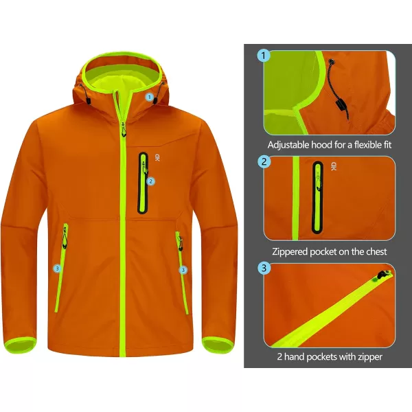 Little Donkey Andy Men's Lightweight Hooded Softshell Jacket for Running Travel Hiking, Windproof, Water Repellent