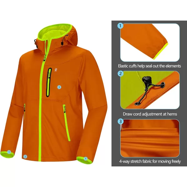 Little Donkey Andy Men's Lightweight Hooded Softshell Jacket for Running Travel Hiking, Windproof, Water Repellent