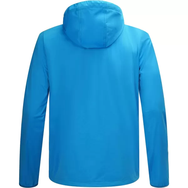 Little Donkey Andy Men's Lightweight Hooded Softshell Jacket for Running Travel Hiking, Windproof, Water Repellent