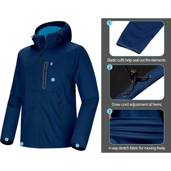 Little Donkey Andy Men's Lightweight Hooded Softshell Jacket for Running Travel Hiking, Windproof, Water Repellent