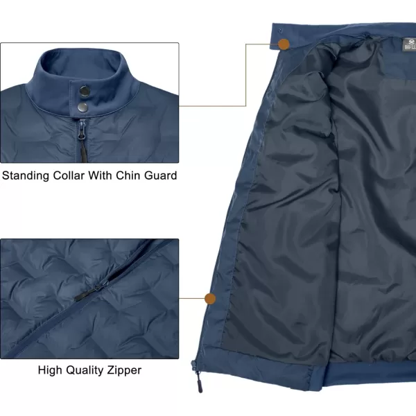 Little Donkey Andy Men's Lightweight Puffer Vest, Outdoor Windproof Sleeveless Jacket for Hiking Travel Golf