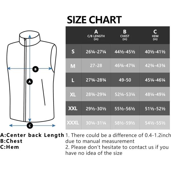Little Donkey Andy Men's Lightweight Puffer Vest, Outdoor Windproof Sleeveless Jacket for Hiking Travel Golf