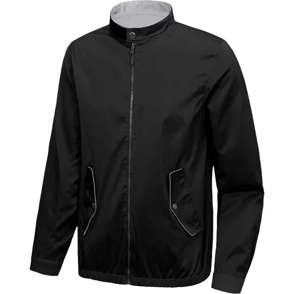 Little Donkey Andy Men's Lightweight Reversible Bomer Jacket Windproof Water Repellent Coat Running Golf