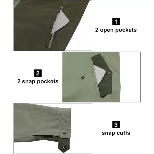 Little Donkey Andy Men's Lightweight Reversible Bomer Jacket Windproof Water Repellent Coat Running Golf