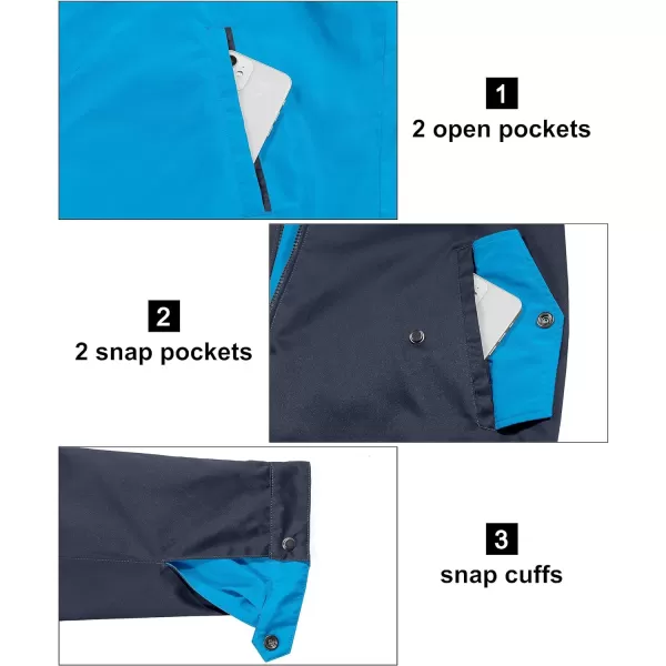 Little Donkey Andy Men's Lightweight Reversible Bomer Jacket Windproof Water Repellent Coat Running Golf