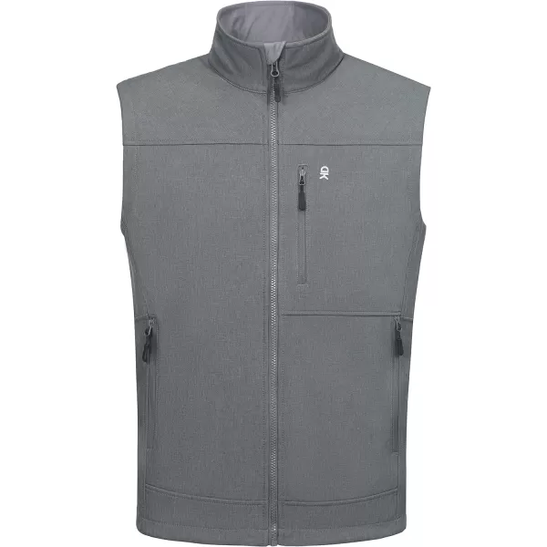 Little Donkey Andy Men’s Lightweight Softshell Fleece Lined Warm Vest Zip Up Sleeveless Casual Windbreaker Outerwear Jacket