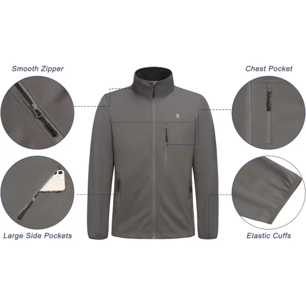 Little Donkey Andy Men's Lightweight Softshell Jacket Windbreaker for Running Travel Hiking, Windproof, Water Repellent