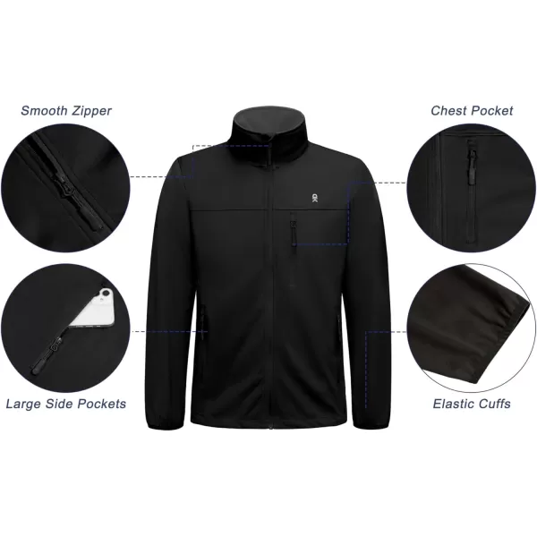 Little Donkey Andy Men's Lightweight Softshell Jacket Windbreaker for Running Travel Hiking, Windproof, Water Repellent