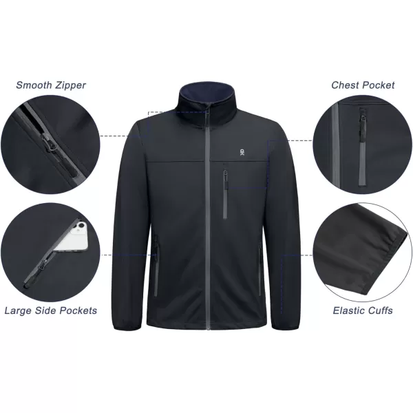 Little Donkey Andy Men's Lightweight Softshell Jacket Windbreaker for Running Travel Hiking, Windproof, Water Repellent