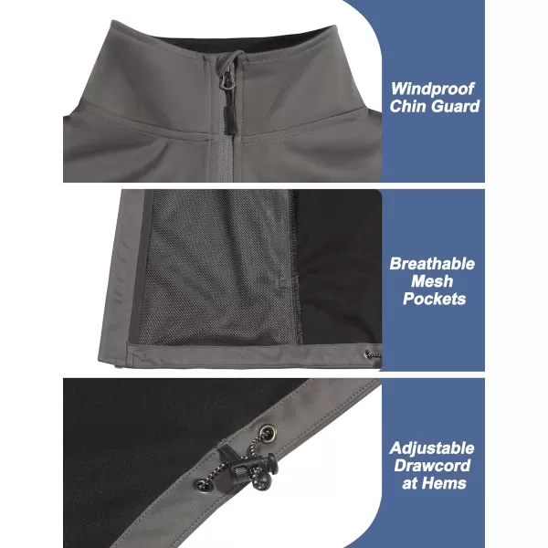 Little Donkey Andy Men's Lightweight Softshell Jacket Windbreaker for Running Travel Hiking, Windproof, Water Repellent