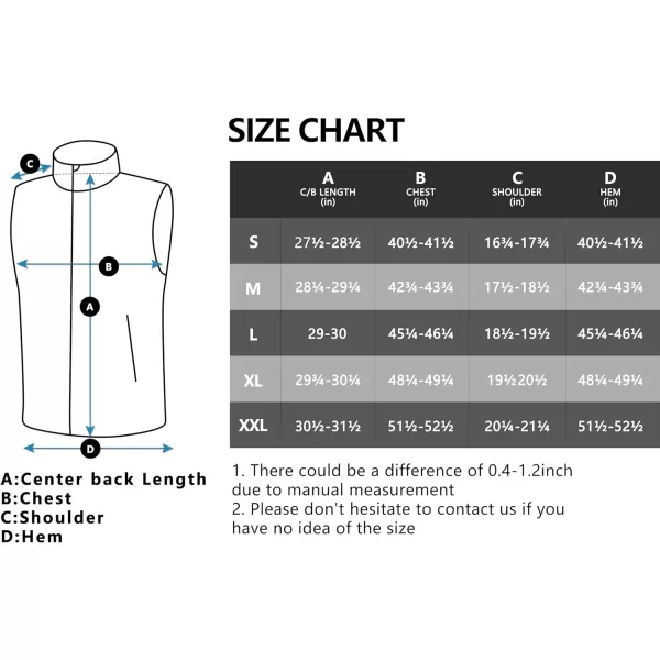Little Donkey Andy Men's Lightweight Softshell Vest, Windproof Sleeveless Jacket for Running, Hiking, Cycling, Golf