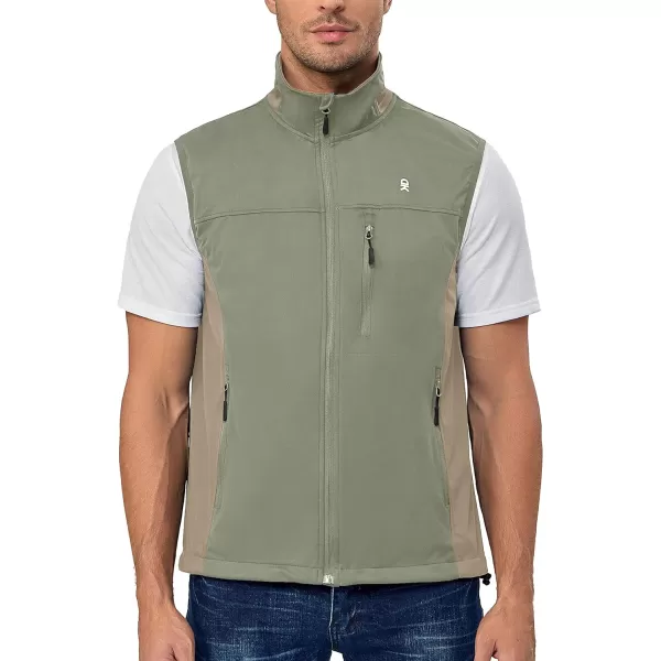 Little Donkey Andy Men's Lightweight Softshell Vest, Windproof Sleeveless Jacket for Running, Hiking, Cycling, Golf