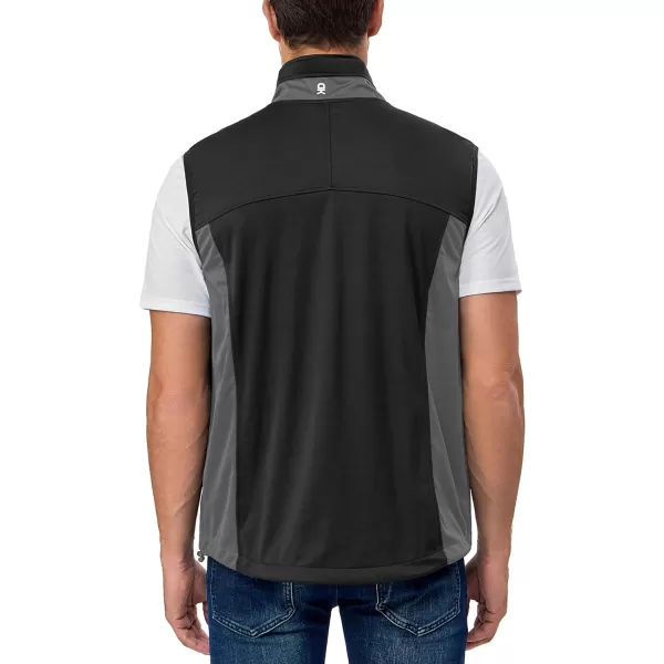 Little Donkey Andy Men's Lightweight Softshell Vest, Windproof Sleeveless Jacket for Running, Hiking, Cycling, Golf