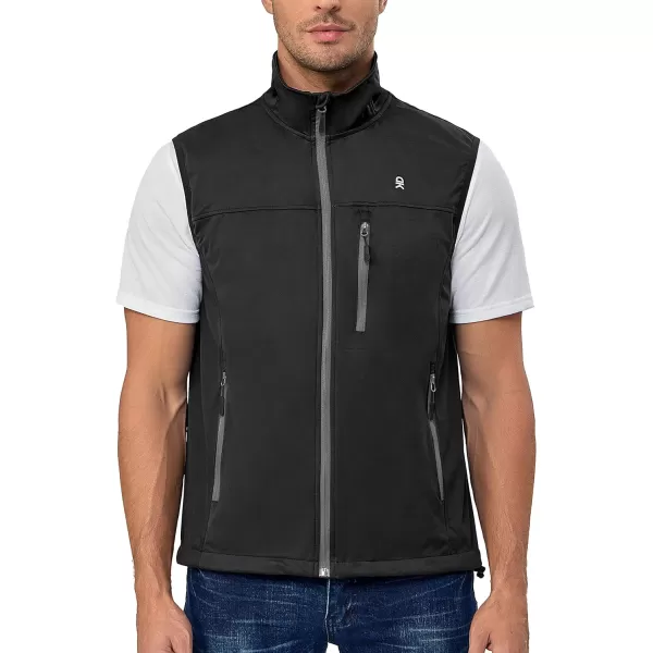 Little Donkey Andy Men's Lightweight Softshell Vest, Windproof Sleeveless Jacket for Running, Hiking, Cycling, Golf