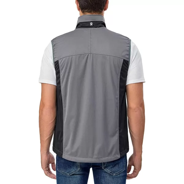 Little Donkey Andy Men's Lightweight Softshell Vest, Windproof Sleeveless Jacket for Running, Hiking, Cycling, Golf
