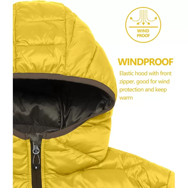Little Donkey Andy Men's Packable Puffer Jacket Lightweight Hooded Windproof Winter Coat with Recycled Insulation