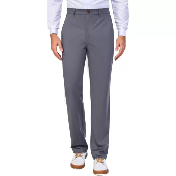 Little Donkey Andy Mens Regular Fit Dress Pants Golf Pants Lightweight Work Casual Travel Pants