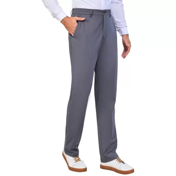 Little Donkey Andy Mens Regular Fit Dress Pants Golf Pants Lightweight Work Casual Travel Pants