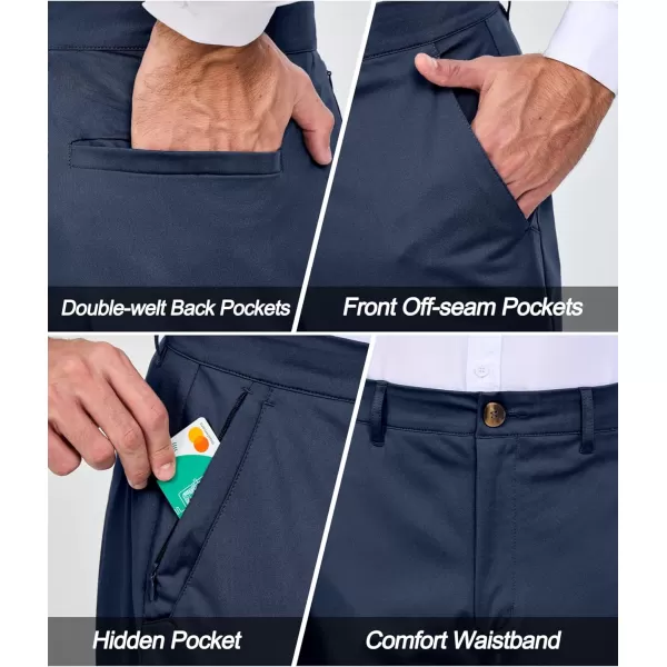 Little Donkey Andy Mens Regular Fit Dress Pants Golf Pants Lightweight Work Casual Travel Pants