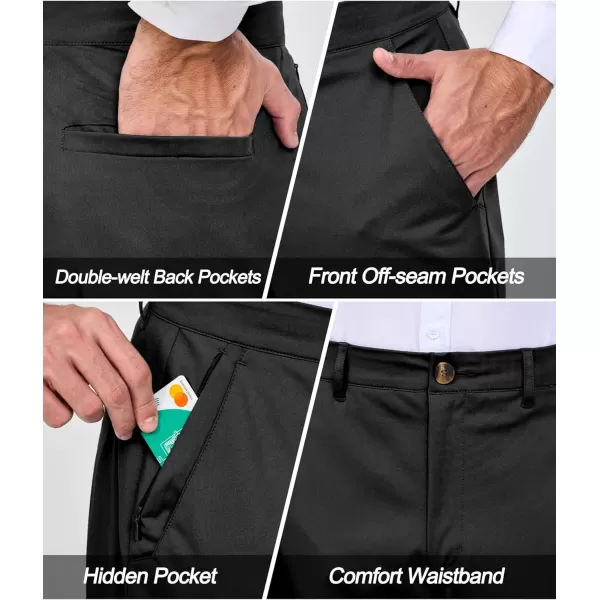 Little Donkey Andy Mens Regular Fit Dress Pants Golf Pants Lightweight Work Casual Travel Pants