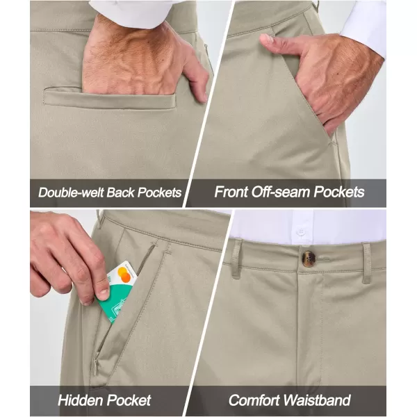 Little Donkey Andy Mens Regular Fit Dress Pants Golf Pants Lightweight Work Casual Travel Pants